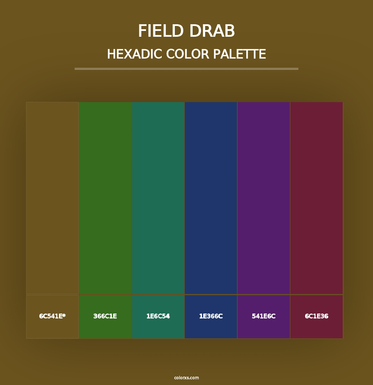 Field Drab - Hexadic Color Palette