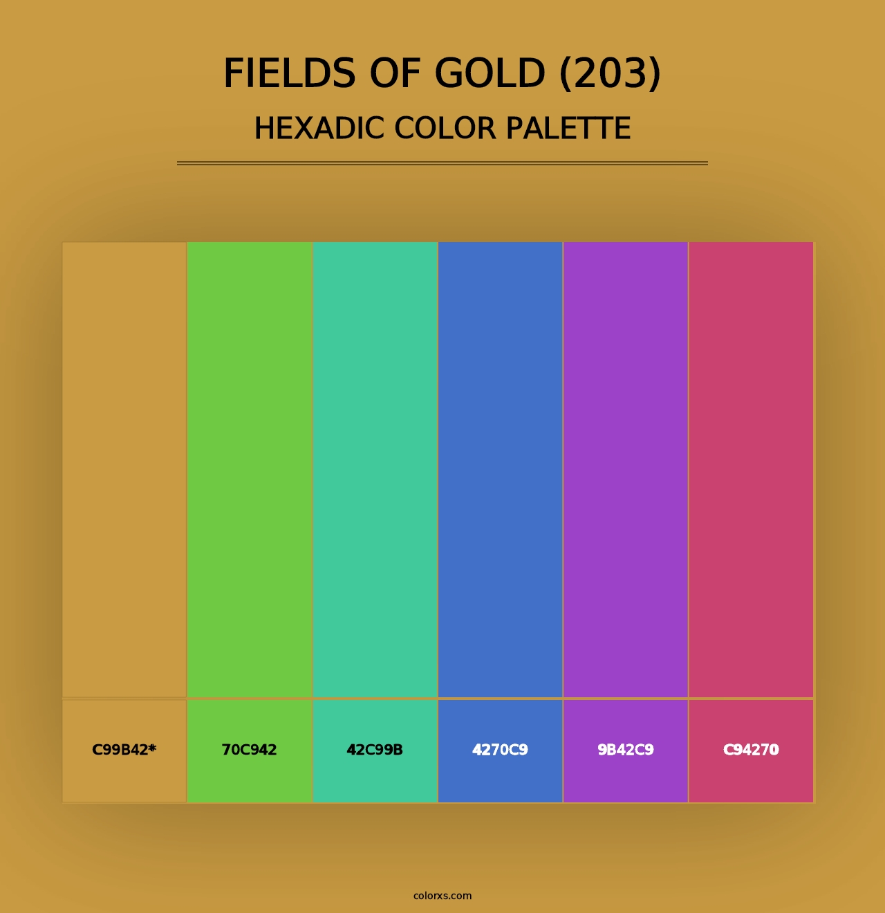 Fields of Gold (203) - Hexadic Color Palette