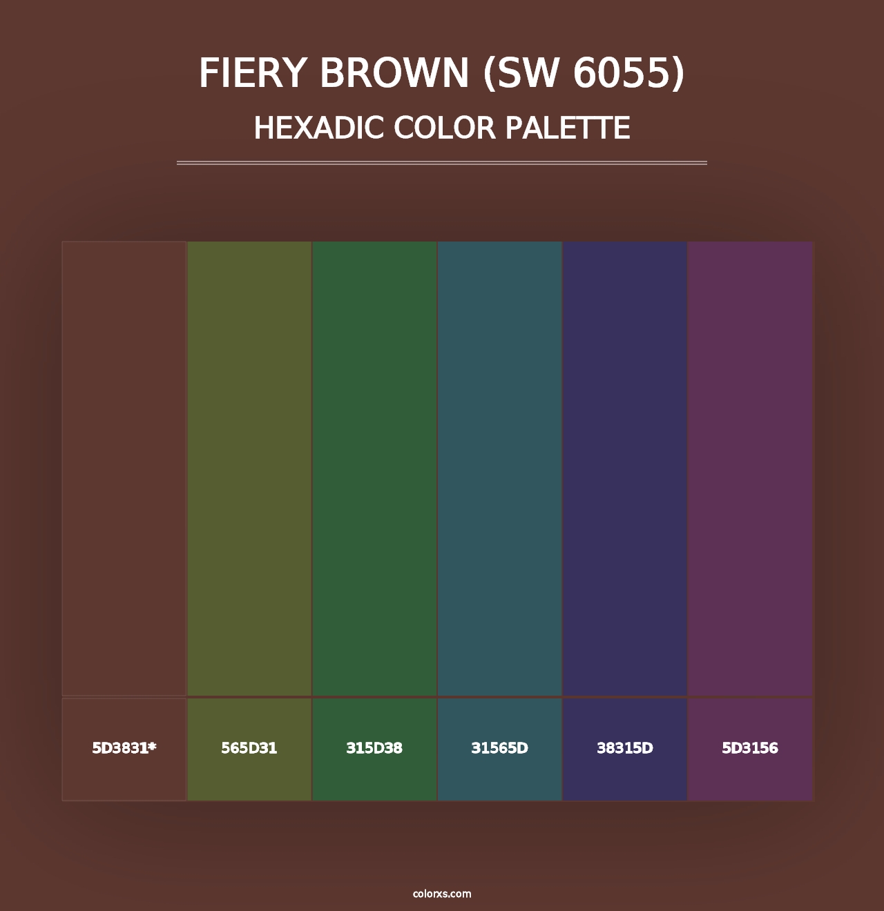 Fiery Brown (SW 6055) - Hexadic Color Palette