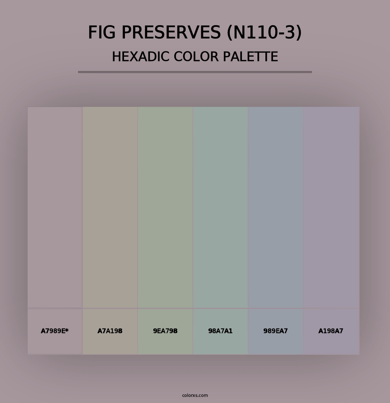 Fig Preserves (N110-3) - Hexadic Color Palette