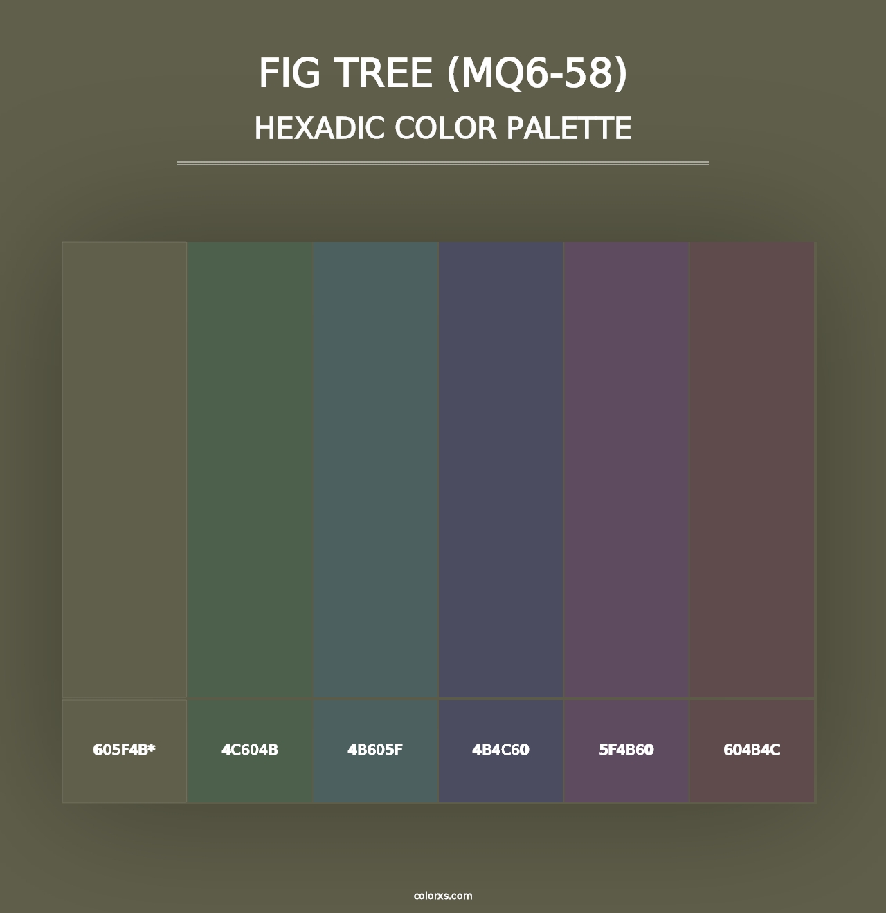 Fig Tree (MQ6-58) - Hexadic Color Palette