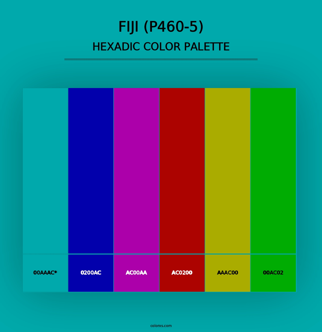 Fiji (P460-5) - Hexadic Color Palette