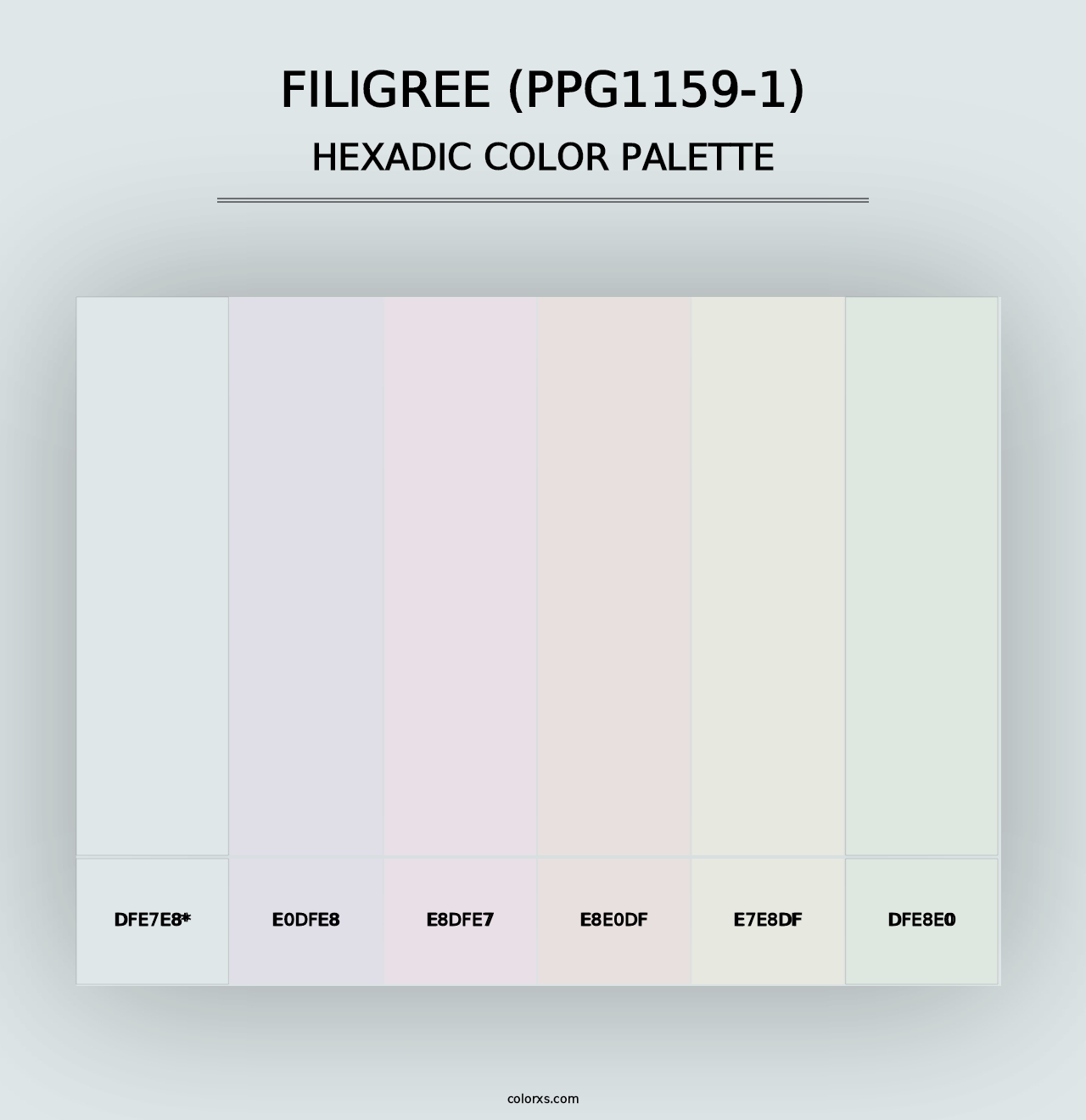 Filigree (PPG1159-1) - Hexadic Color Palette