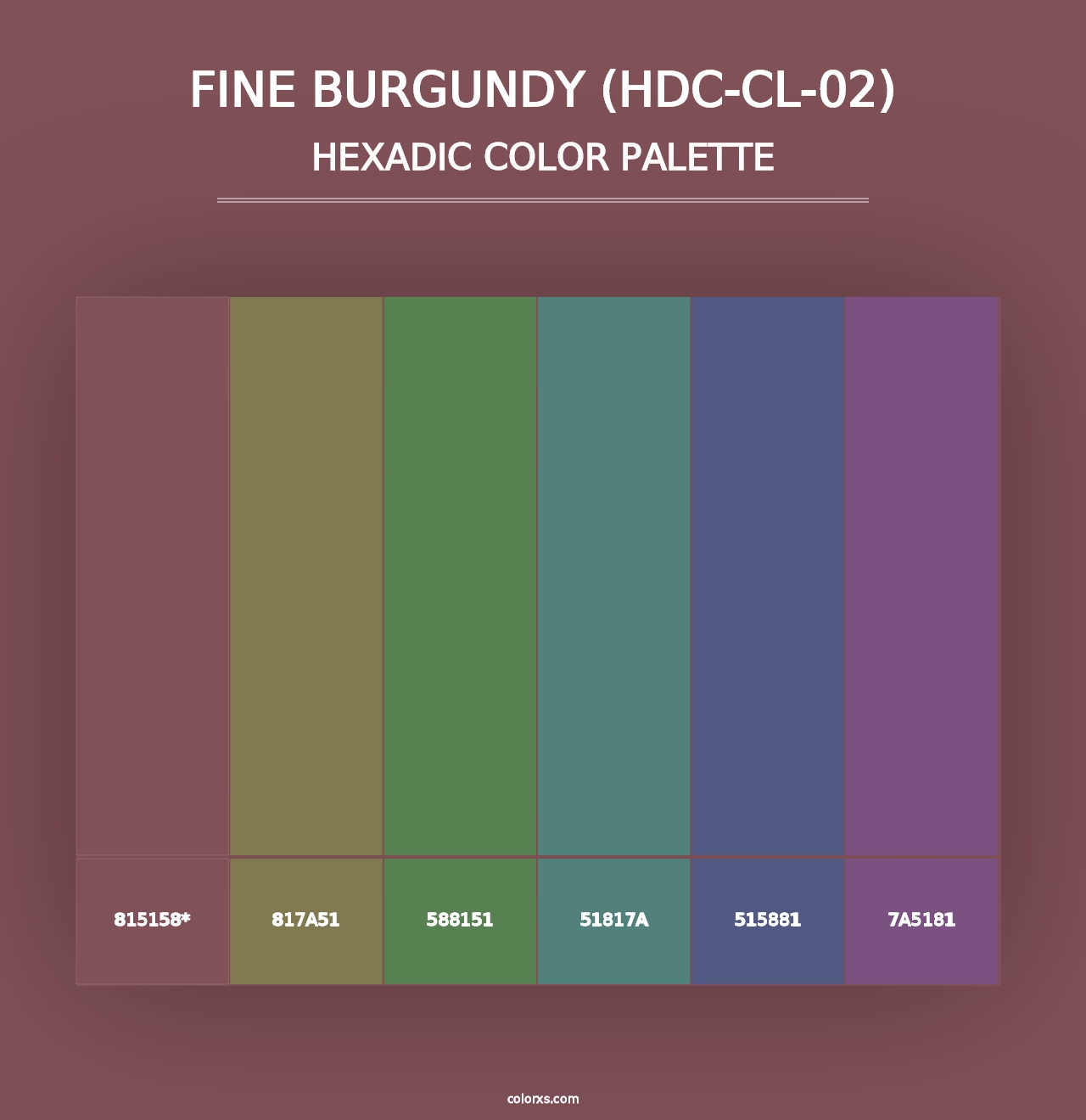 Fine Burgundy (HDC-CL-02) - Hexadic Color Palette