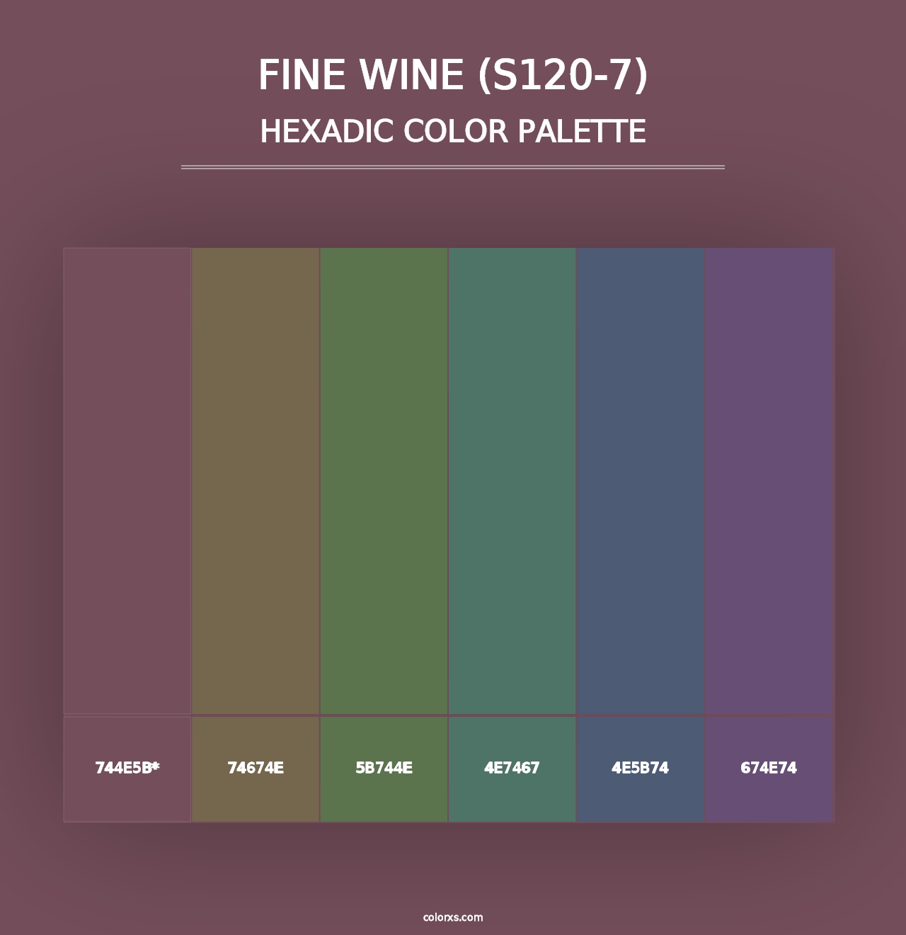 Fine Wine (S120-7) - Hexadic Color Palette