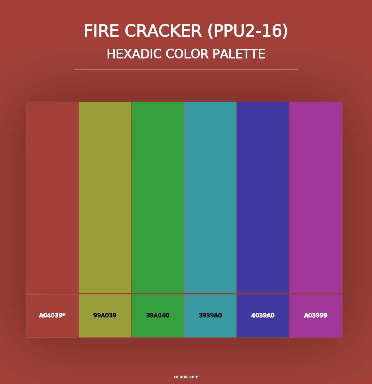 Fire Cracker (PPU2-16) - Hexadic Color Palette