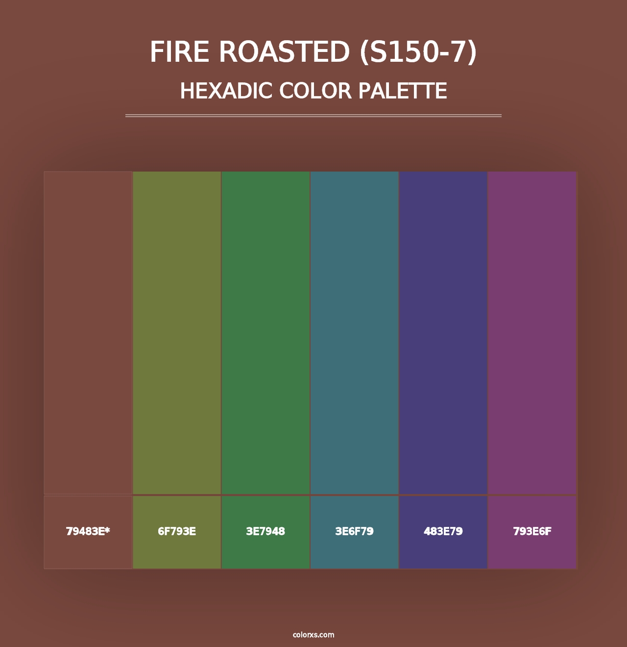 Fire Roasted (S150-7) - Hexadic Color Palette