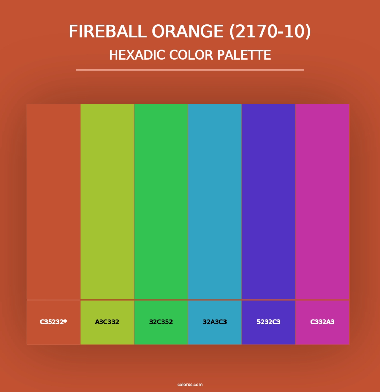 Fireball Orange (2170-10) - Hexadic Color Palette