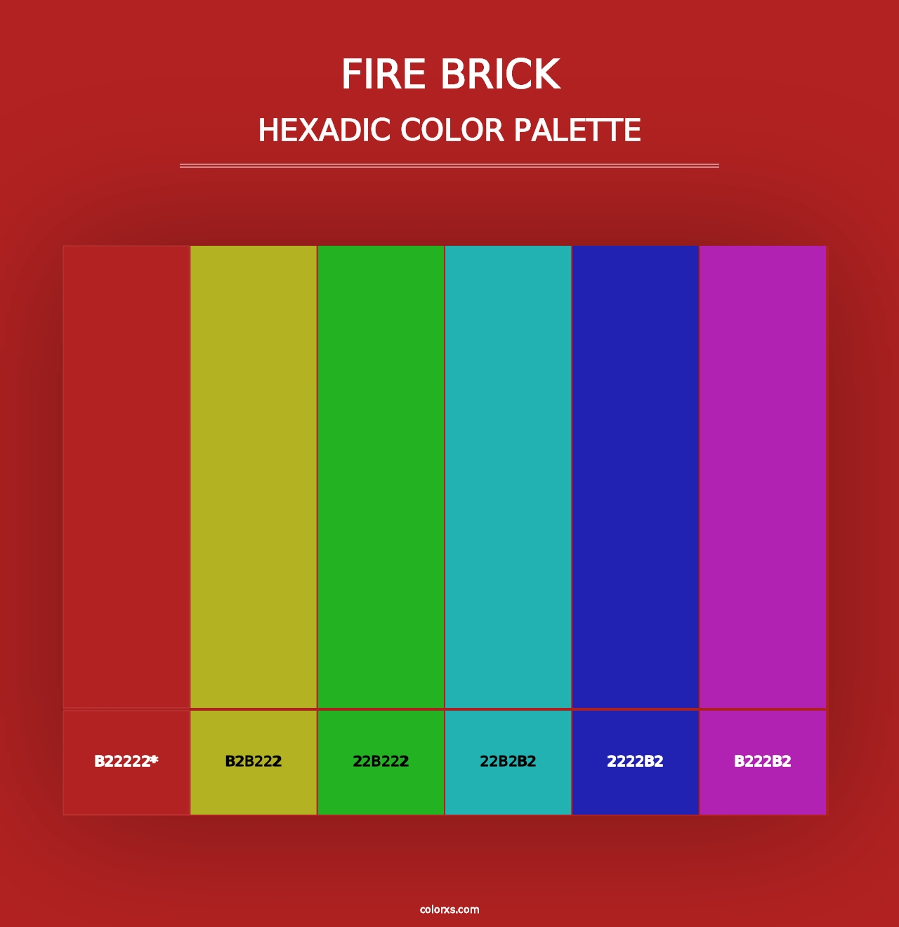 Fire Brick - Hexadic Color Palette