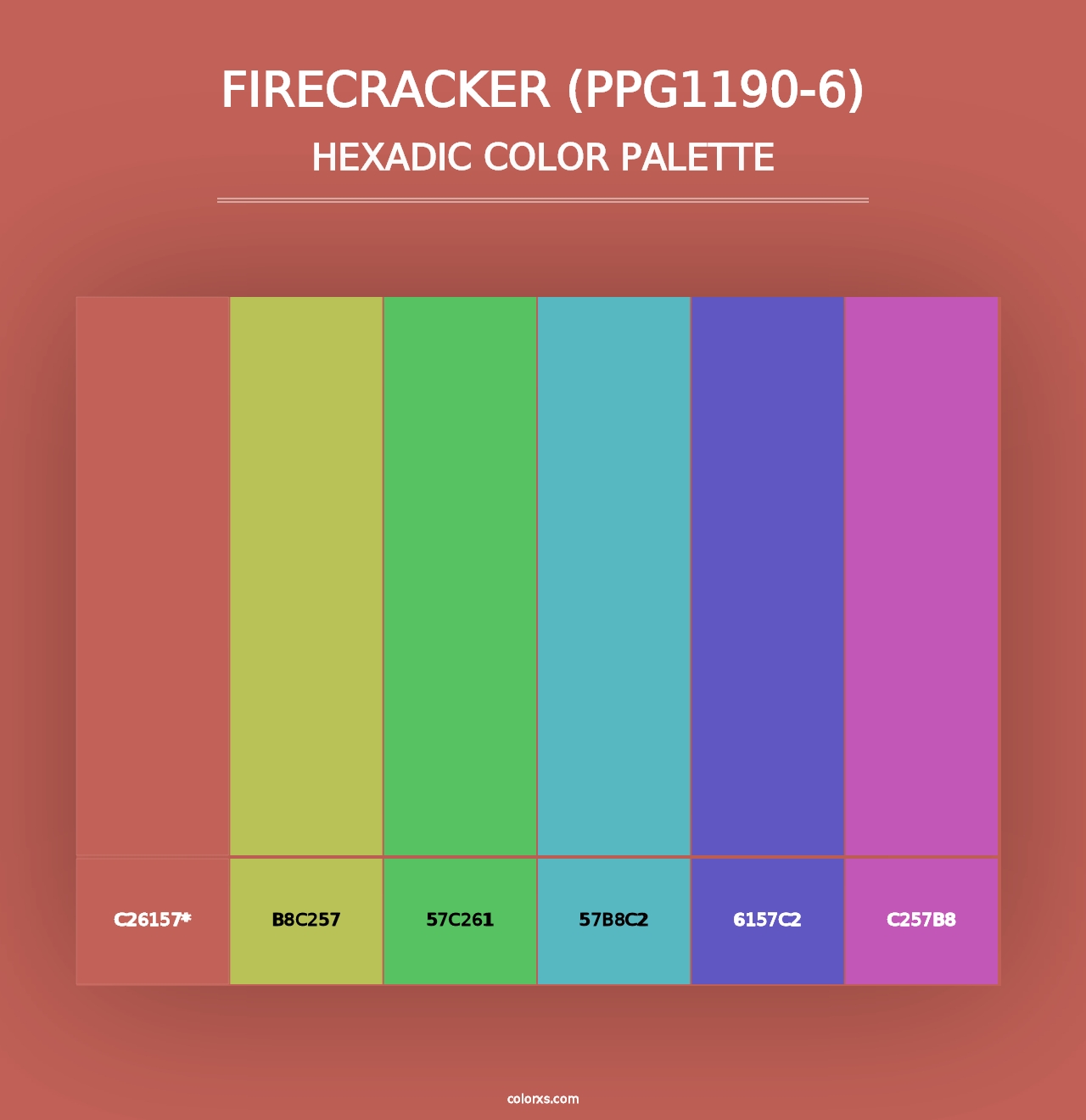 Firecracker (PPG1190-6) - Hexadic Color Palette