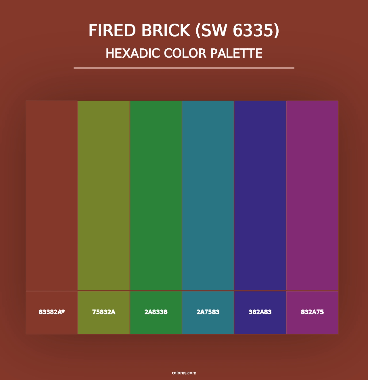 Fired Brick (SW 6335) - Hexadic Color Palette