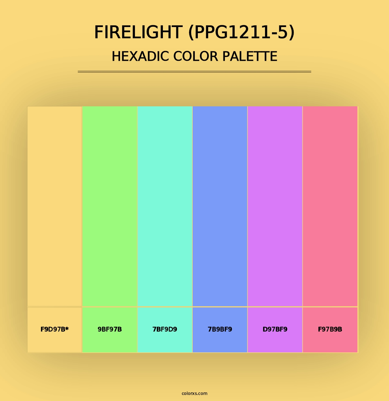 Firelight (PPG1211-5) - Hexadic Color Palette