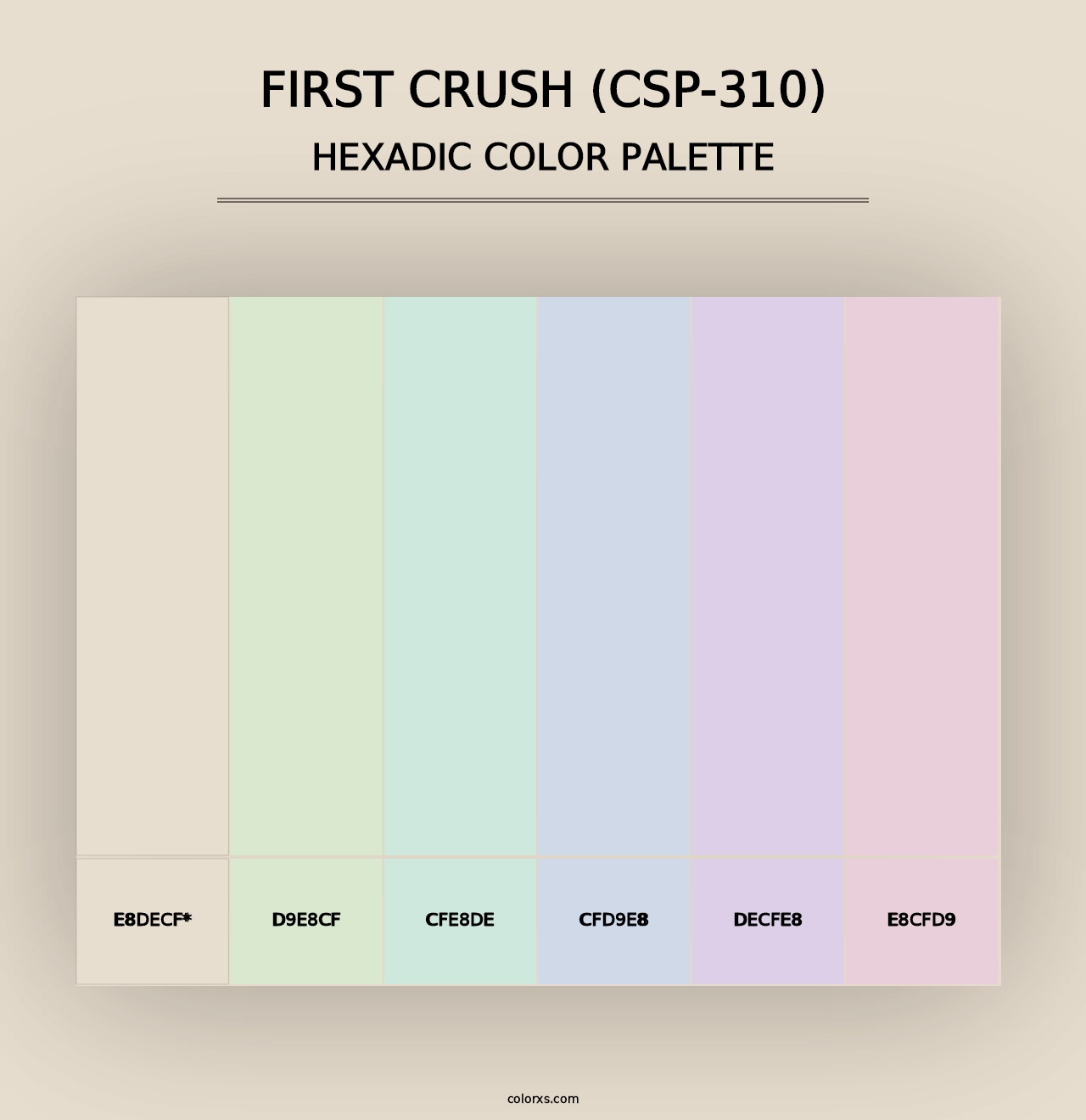 First Crush (CSP-310) - Hexadic Color Palette