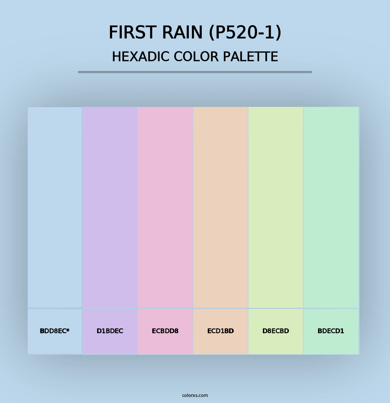 First Rain (P520-1) - Hexadic Color Palette