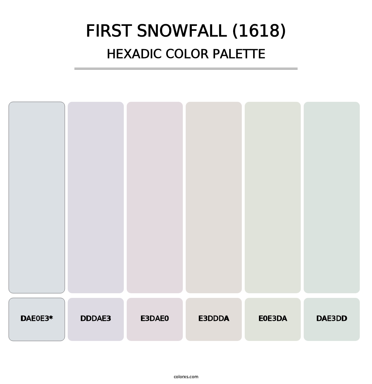 First Snowfall (1618) - Hexadic Color Palette