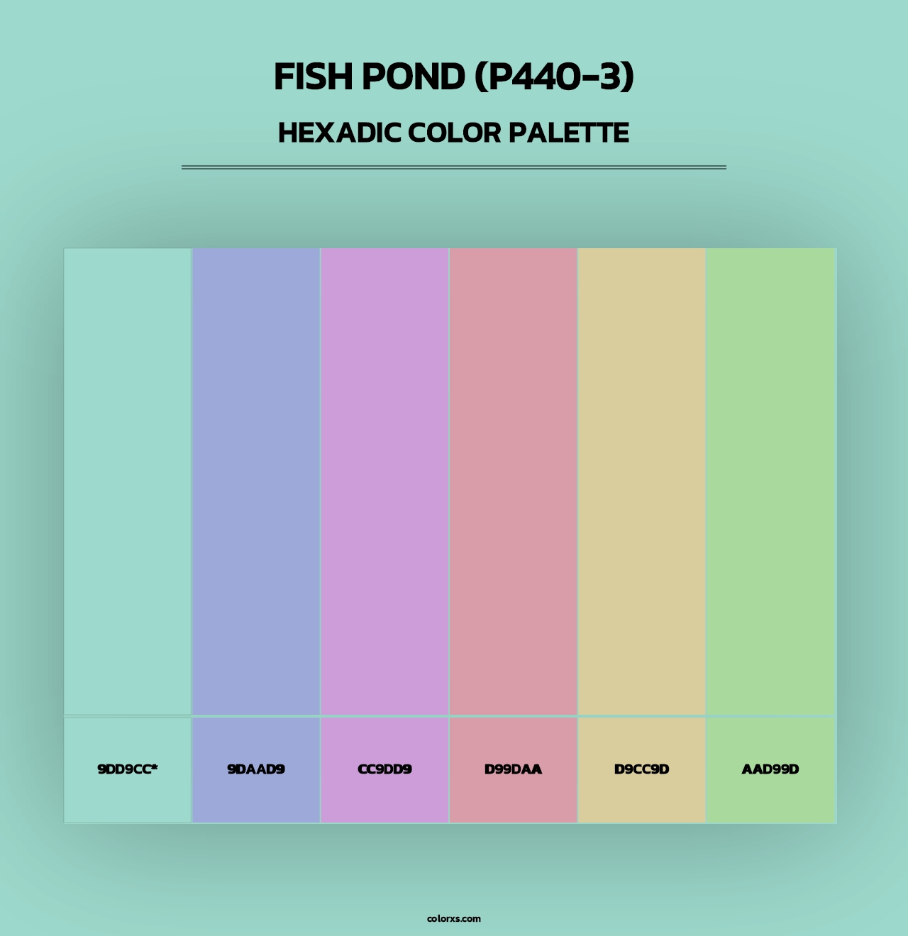 Fish Pond (P440-3) - Hexadic Color Palette