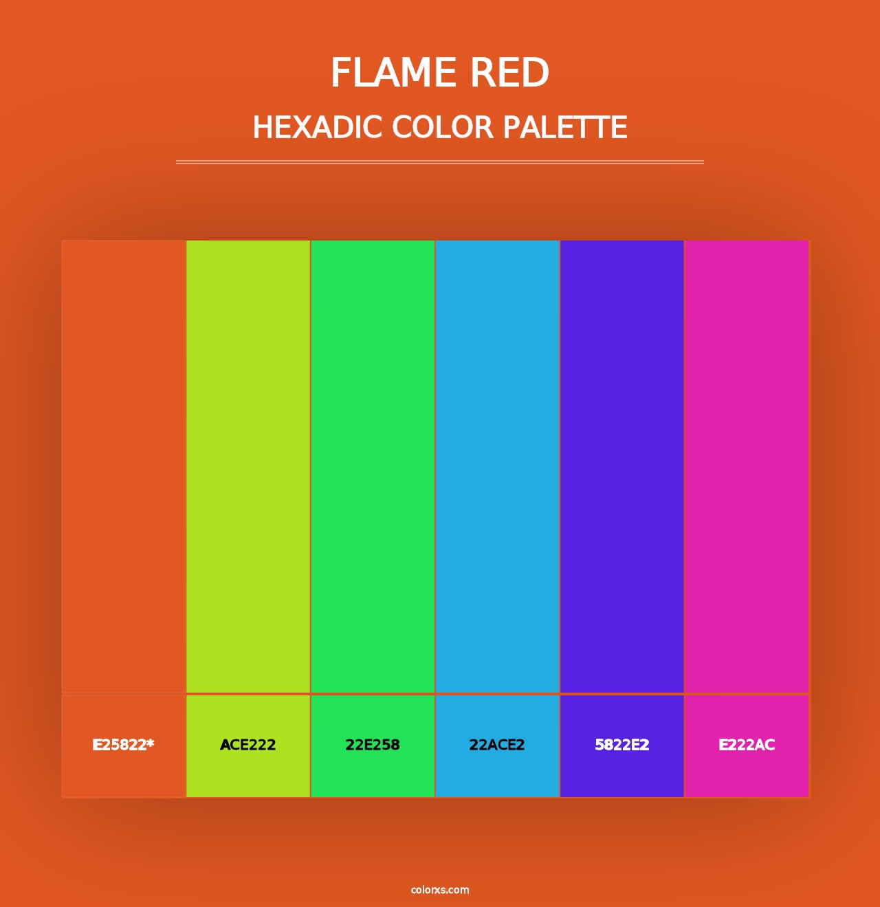 Flame Red - Hexadic Color Palette