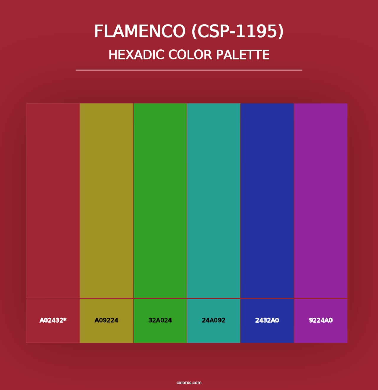 Flamenco (CSP-1195) - Hexadic Color Palette