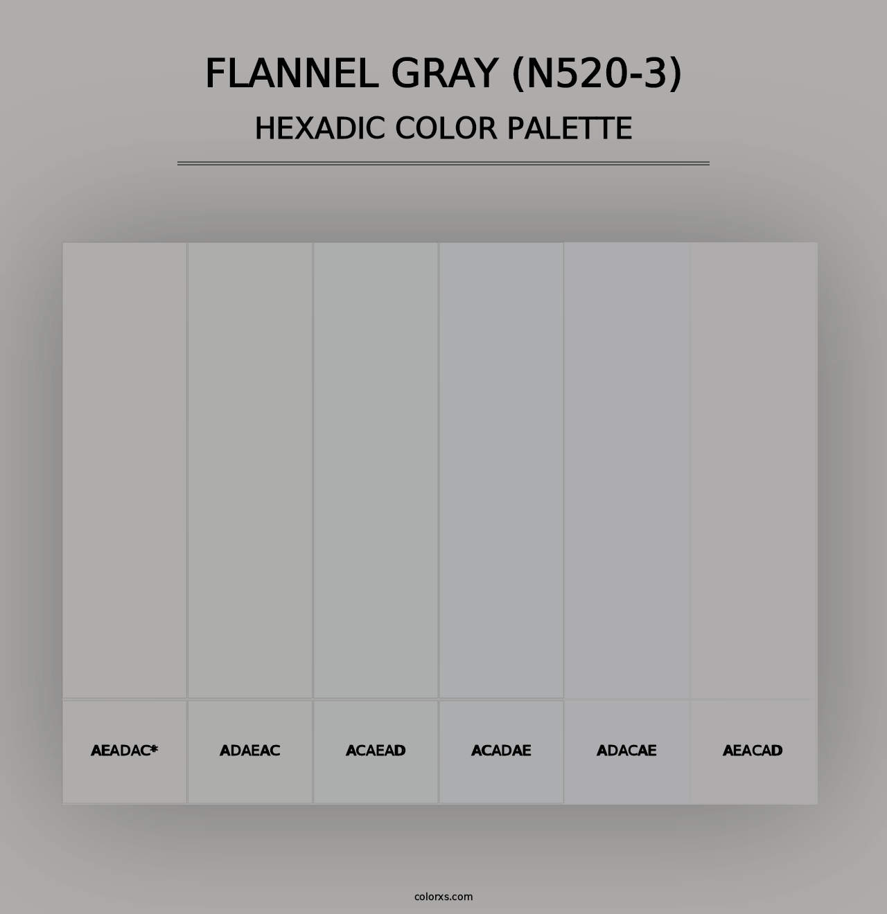 Flannel Gray (N520-3) - Hexadic Color Palette