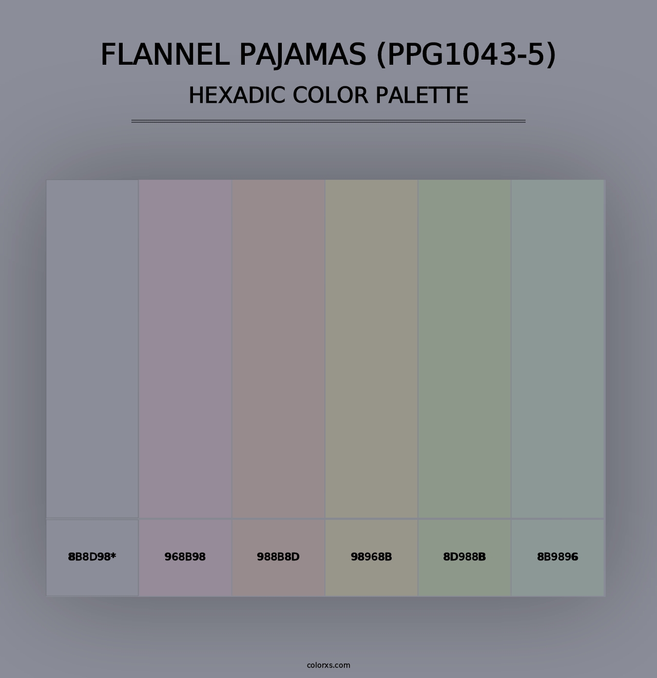 Flannel Pajamas (PPG1043-5) - Hexadic Color Palette