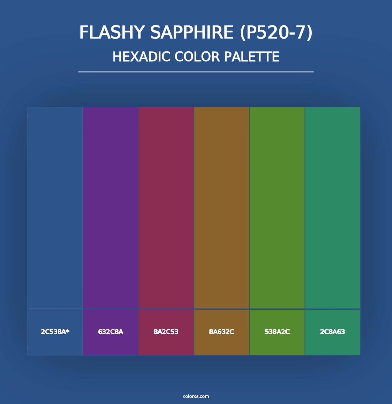 Flashy Sapphire (P520-7) - Hexadic Color Palette