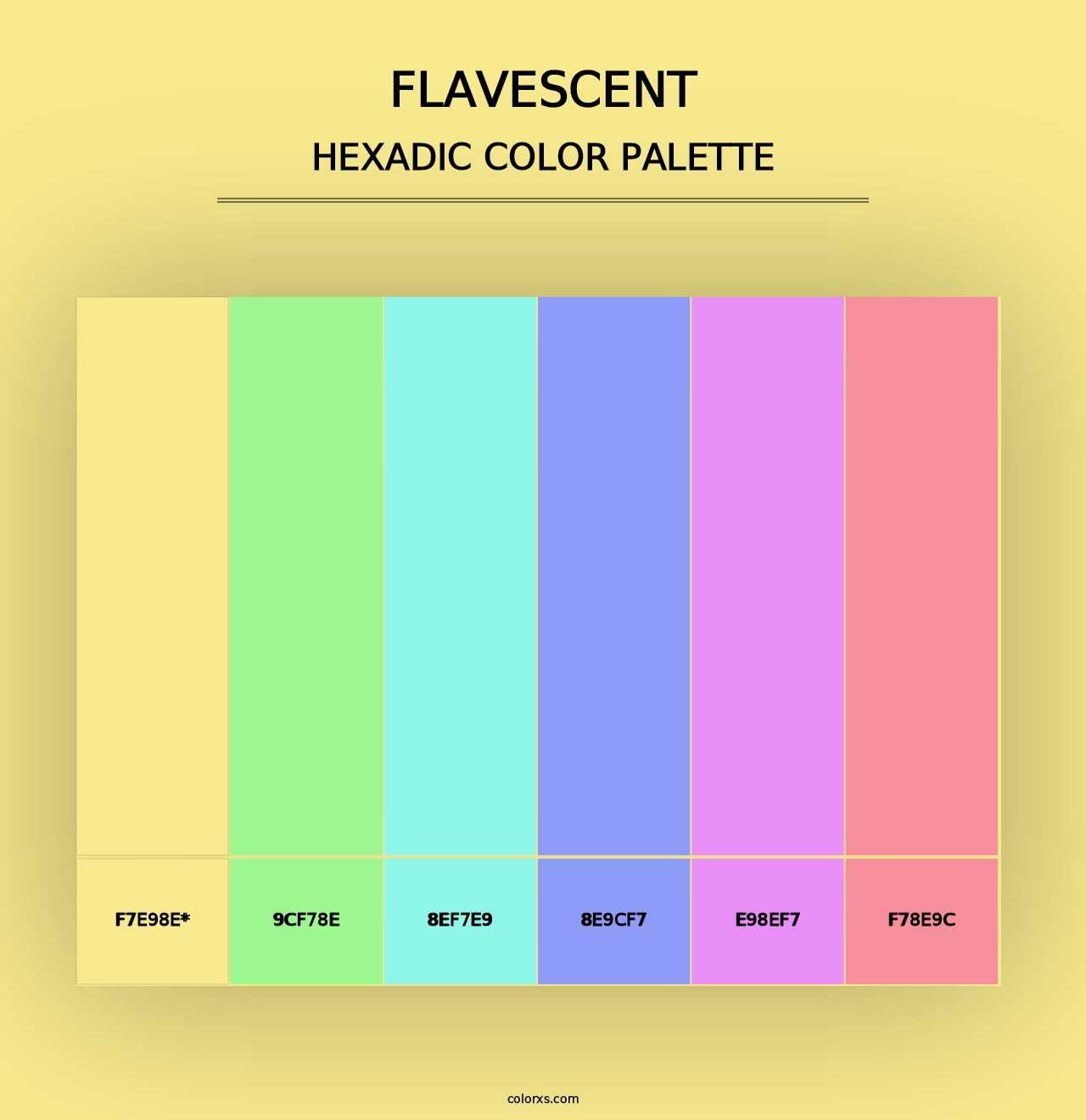 Flavescent - Hexadic Color Palette