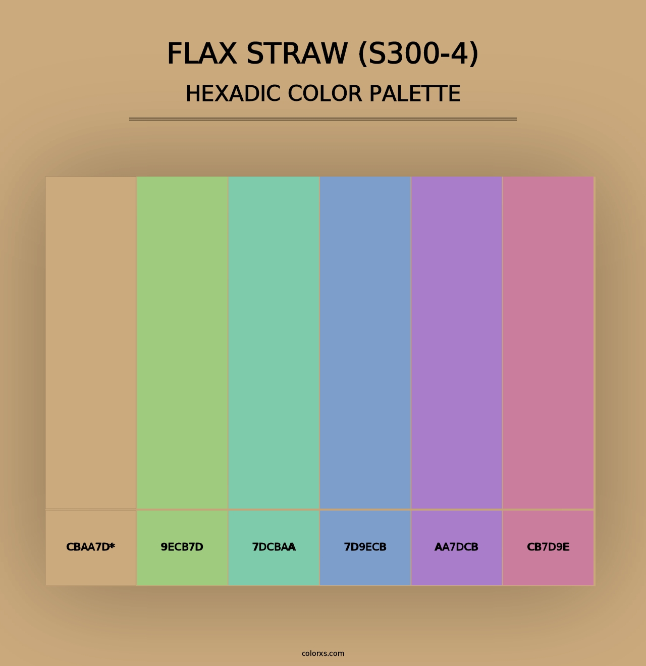 Flax Straw (S300-4) - Hexadic Color Palette