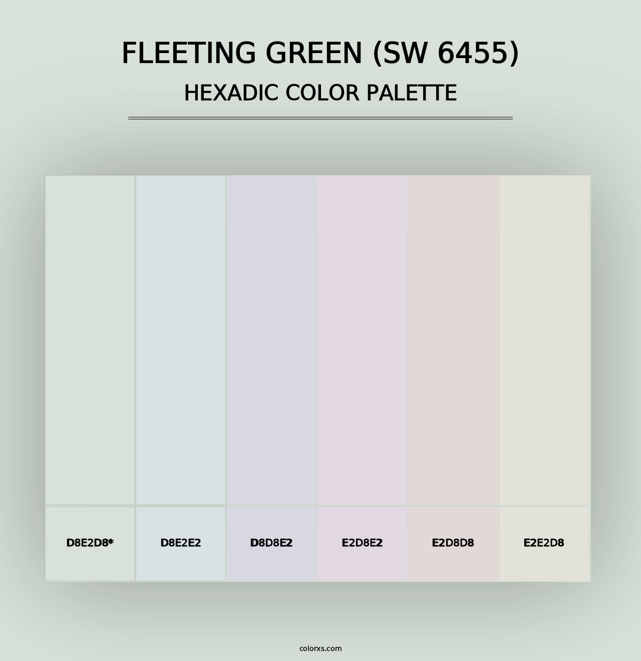 Fleeting Green (SW 6455) - Hexadic Color Palette