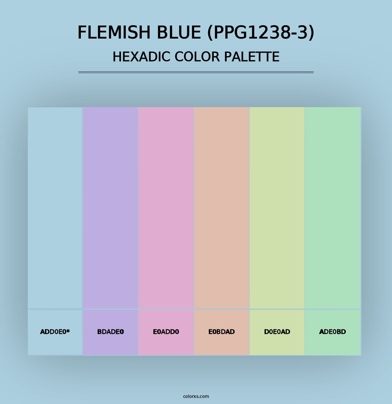 Flemish Blue (PPG1238-3) - Hexadic Color Palette