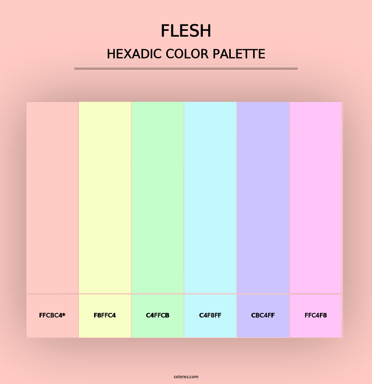 Flesh - Hexadic Color Palette