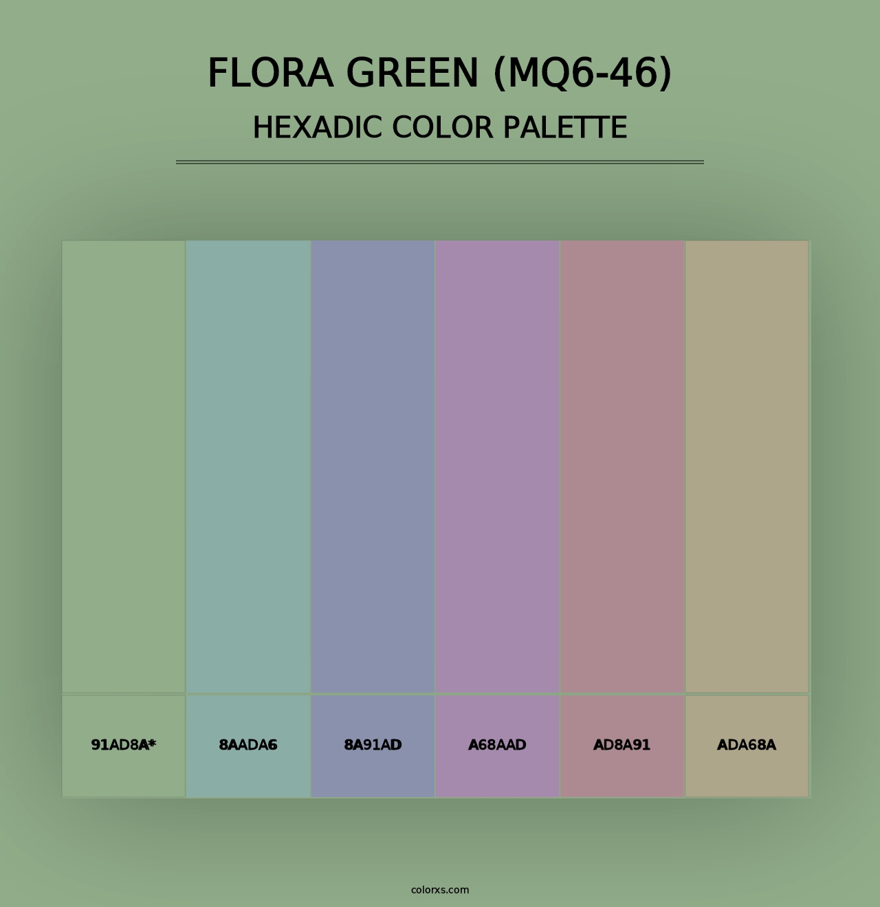 Flora Green (MQ6-46) - Hexadic Color Palette