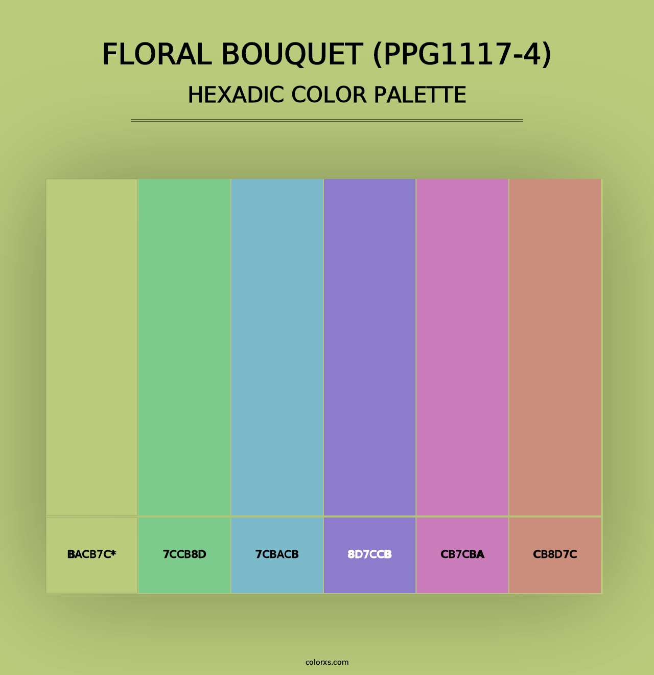 Floral Bouquet (PPG1117-4) - Hexadic Color Palette