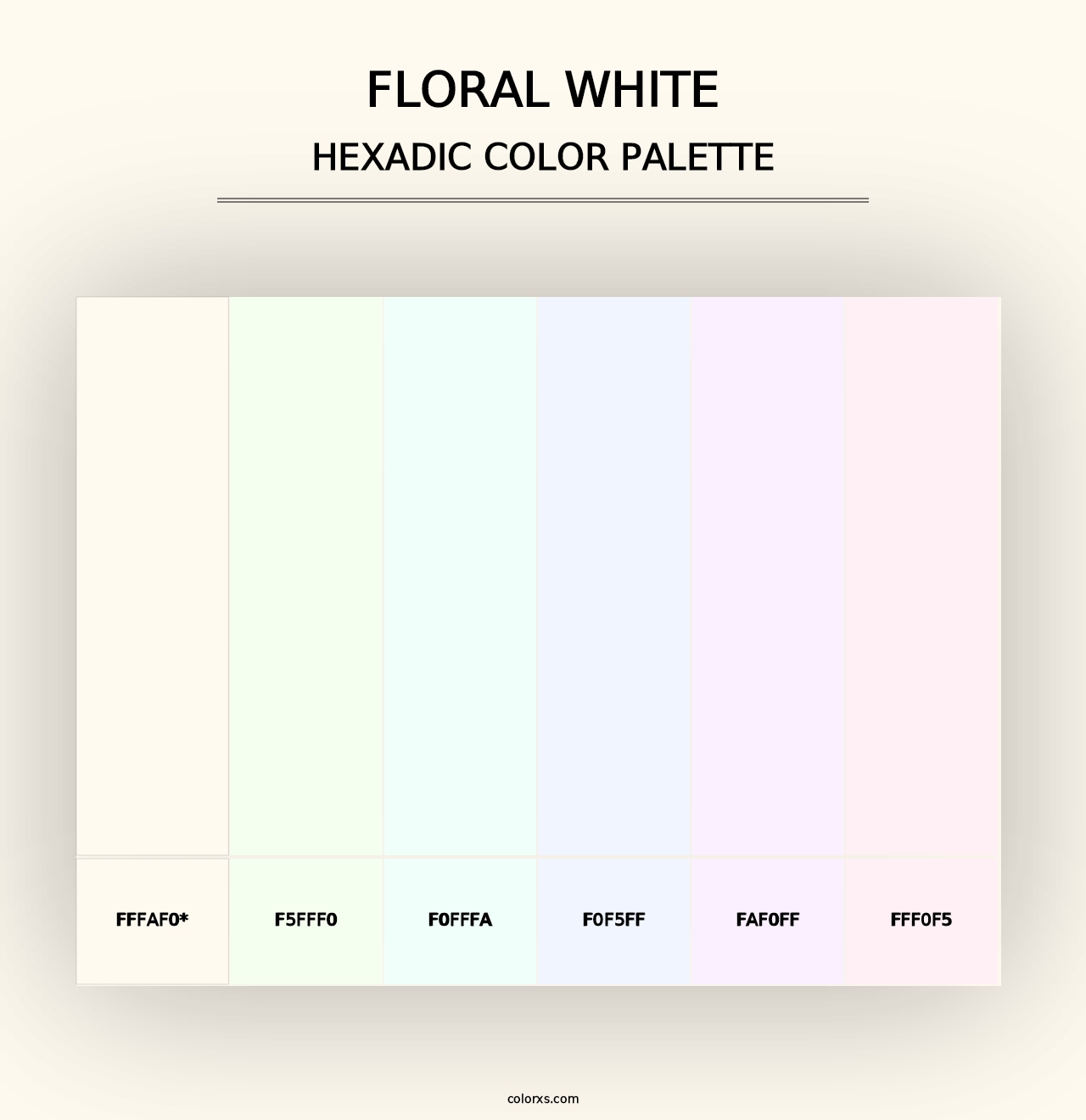 Floral White - Hexadic Color Palette