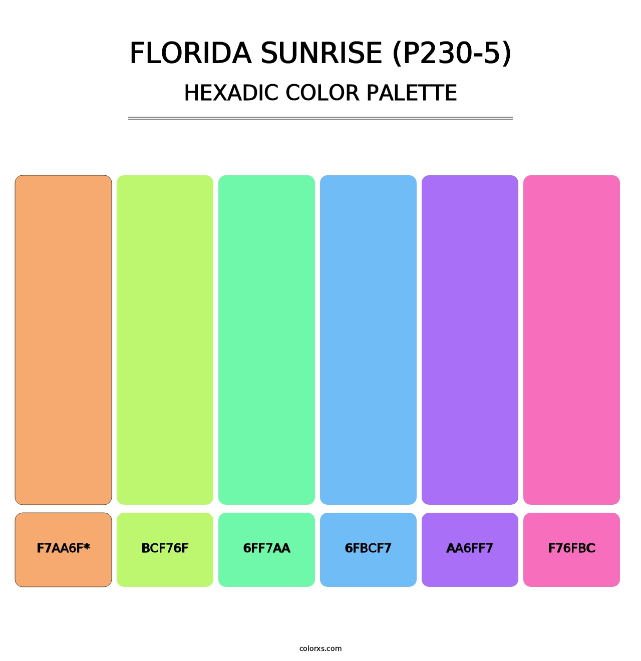 Florida Sunrise (P230-5) - Hexadic Color Palette