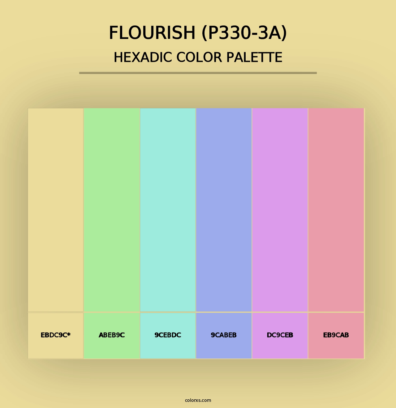 Flourish (P330-3A) - Hexadic Color Palette