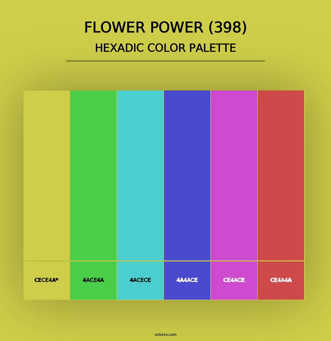 Flower Power (398) - Hexadic Color Palette