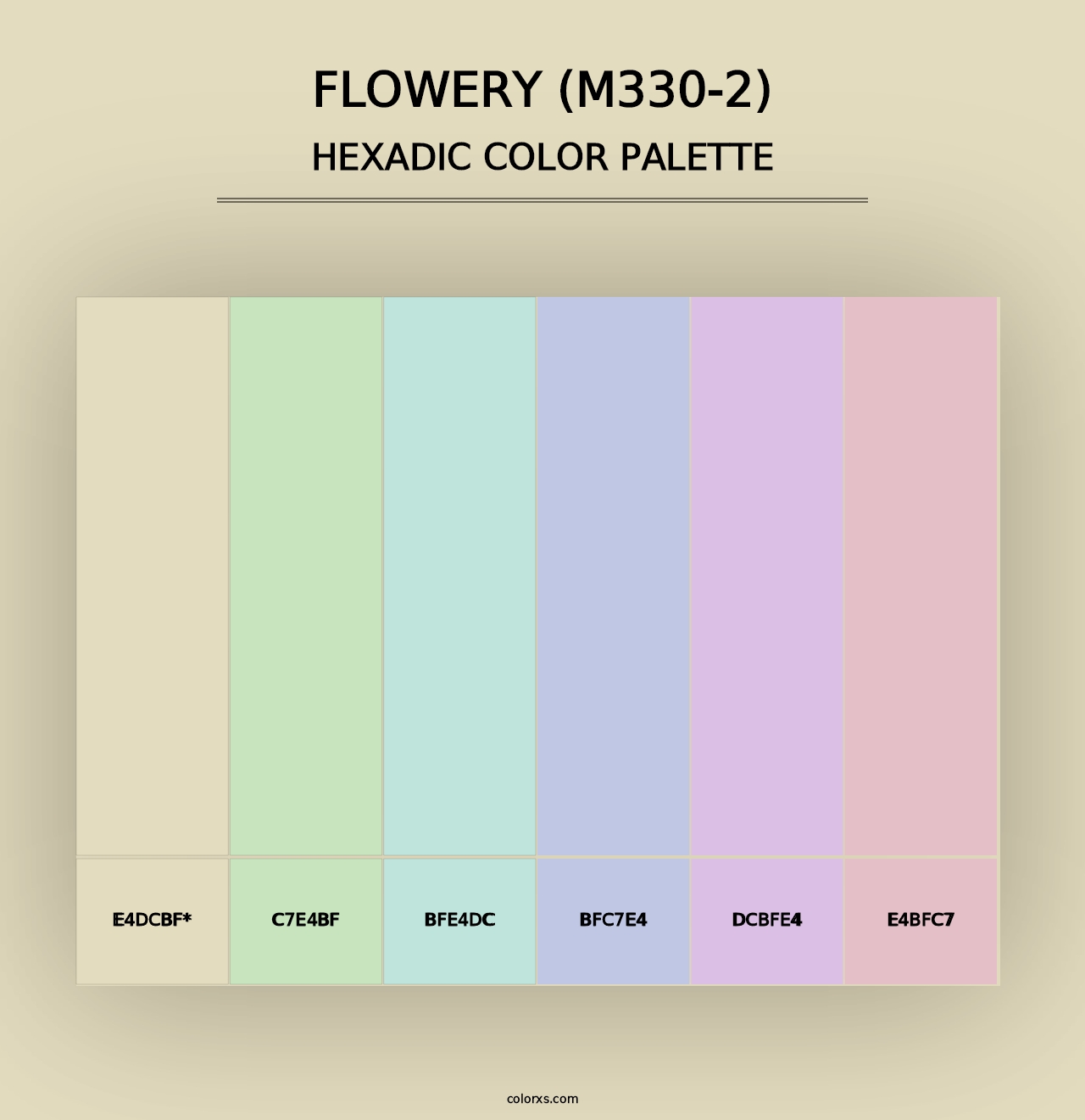 Flowery (M330-2) - Hexadic Color Palette