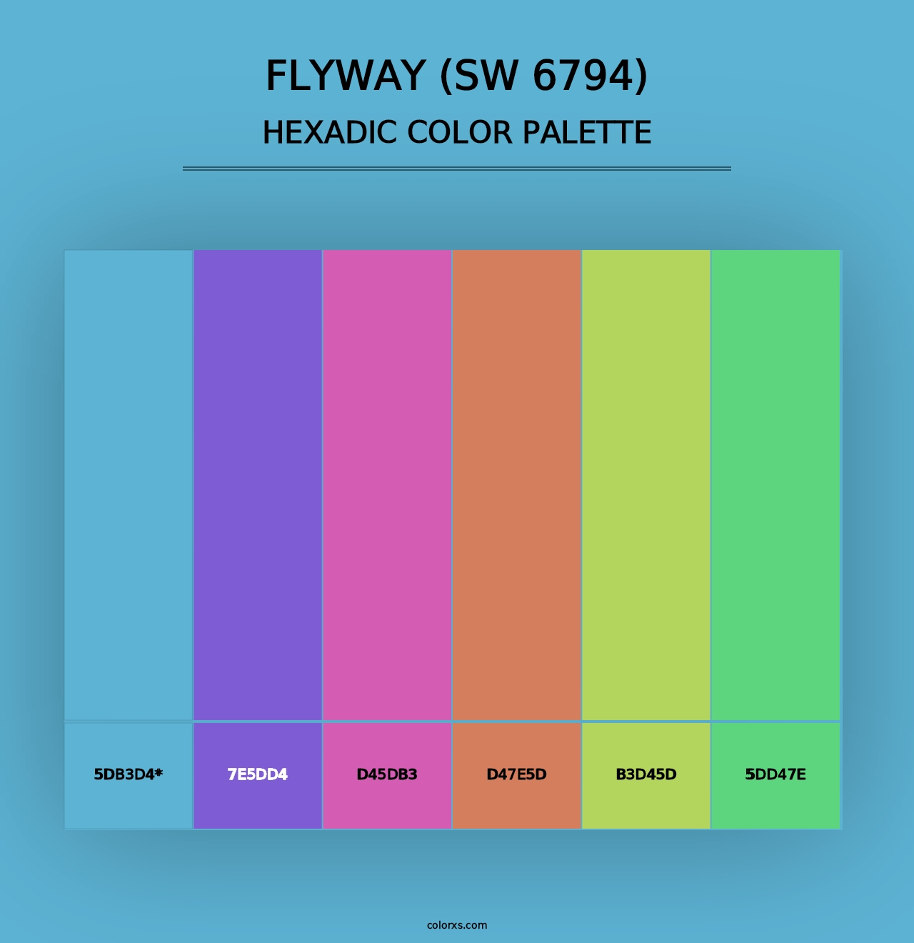 Flyway (SW 6794) - Hexadic Color Palette