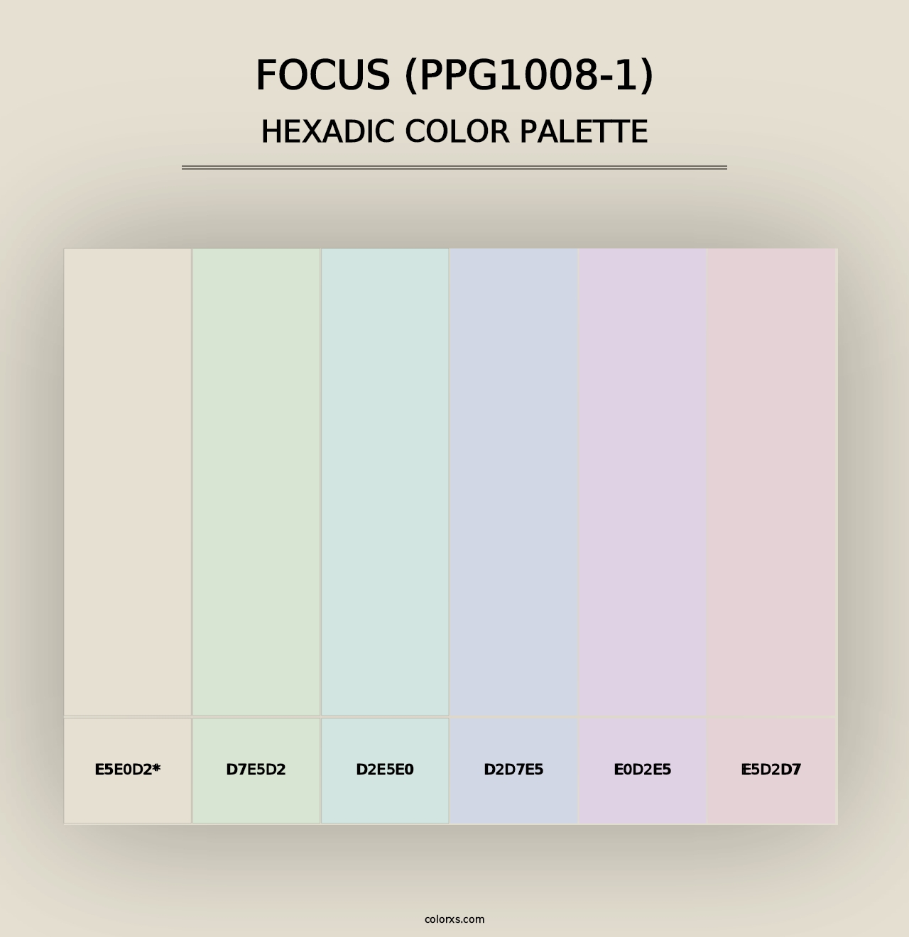 Focus (PPG1008-1) - Hexadic Color Palette