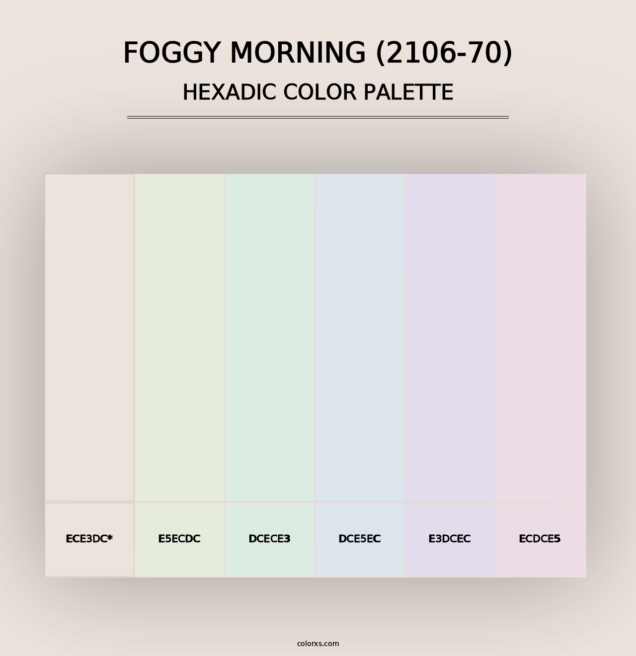 Foggy Morning (2106-70) - Hexadic Color Palette