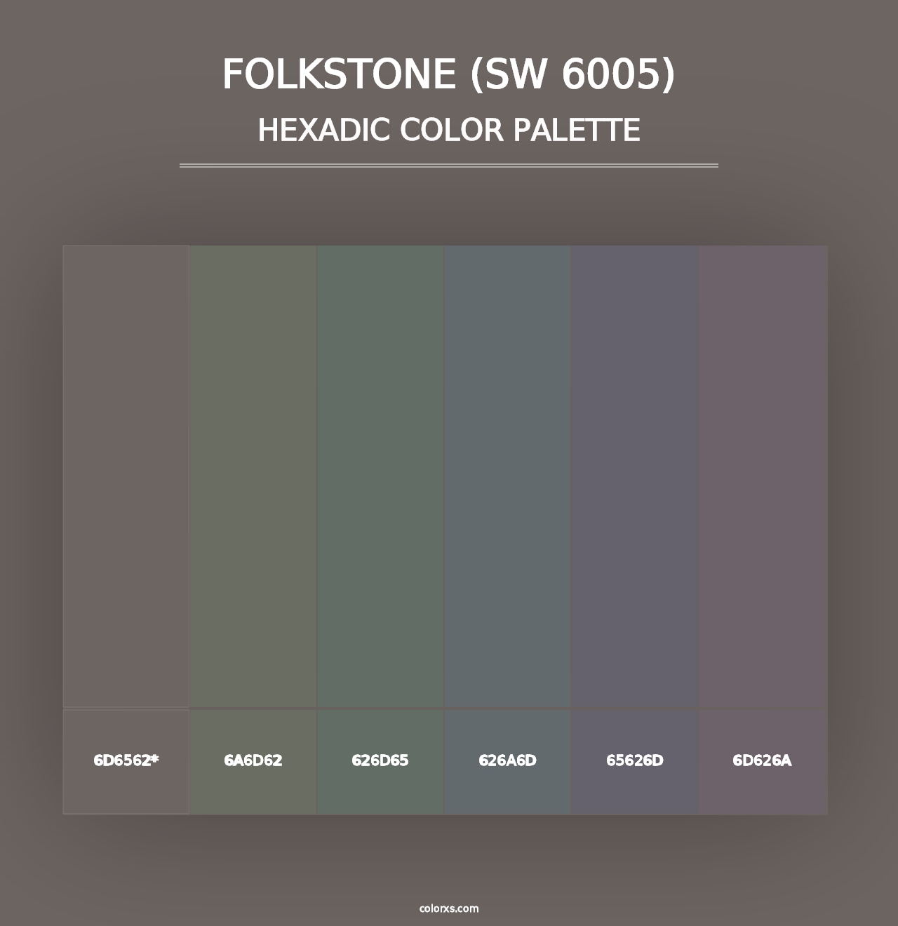 Folkstone (SW 6005) - Hexadic Color Palette