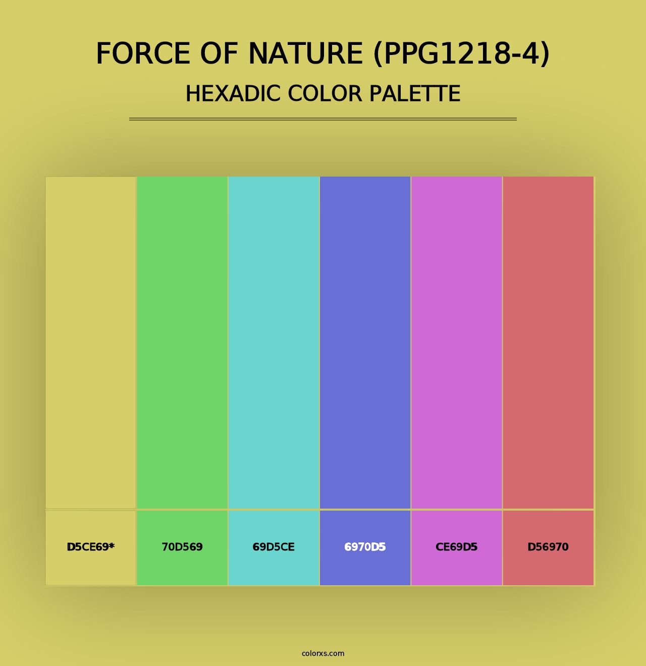 Force Of Nature (PPG1218-4) - Hexadic Color Palette