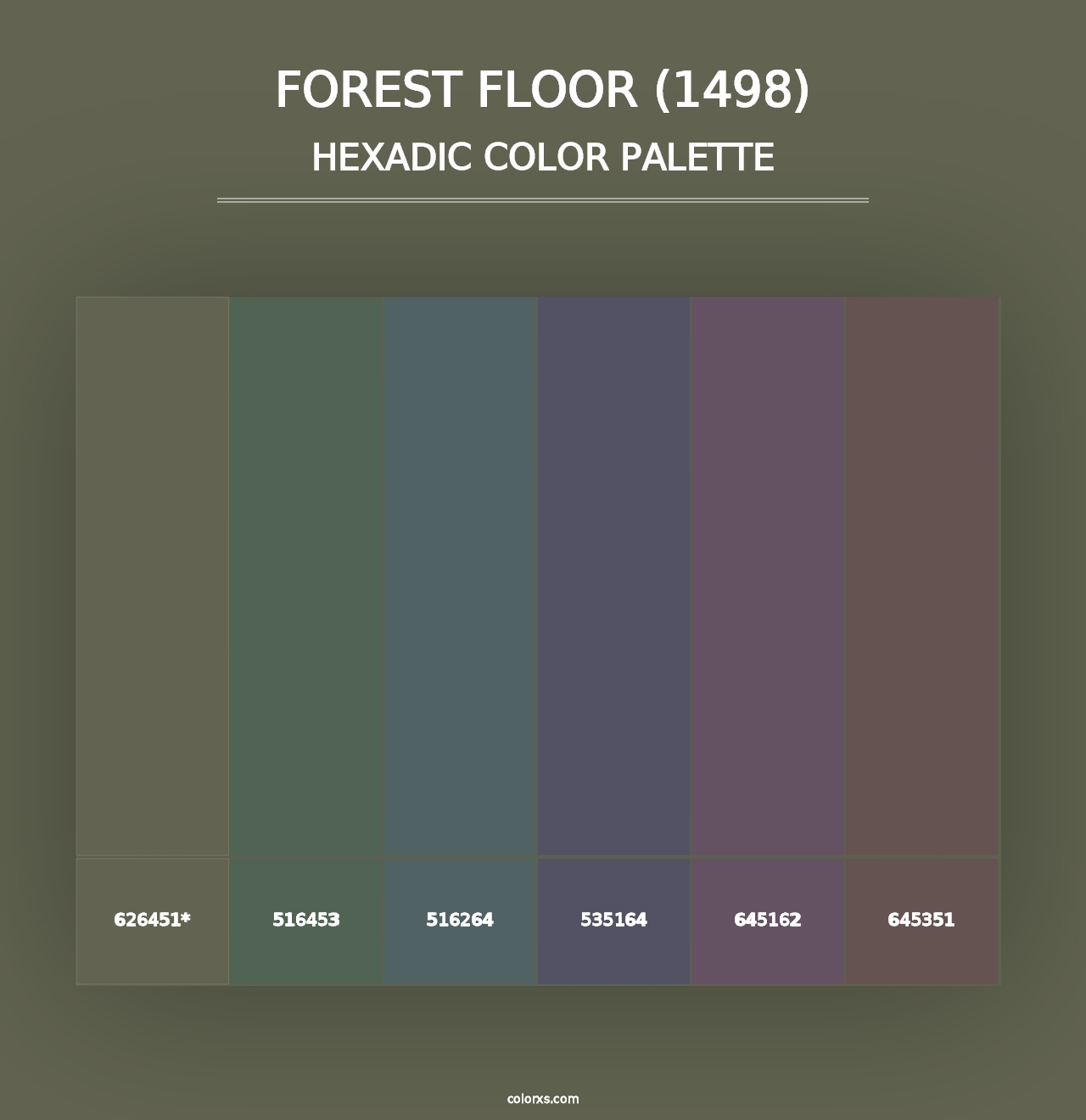 Forest Floor (1498) - Hexadic Color Palette