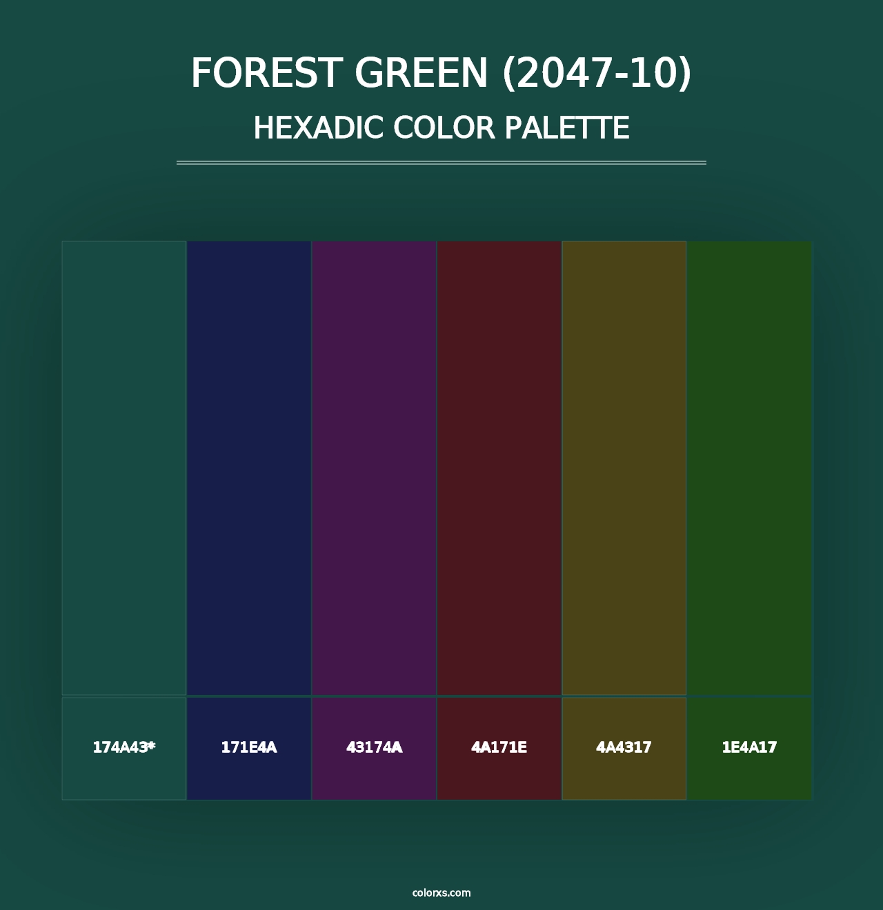 Forest Green (2047-10) - Hexadic Color Palette