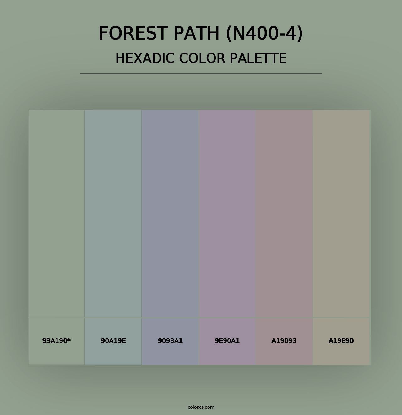 Forest Path (N400-4) - Hexadic Color Palette