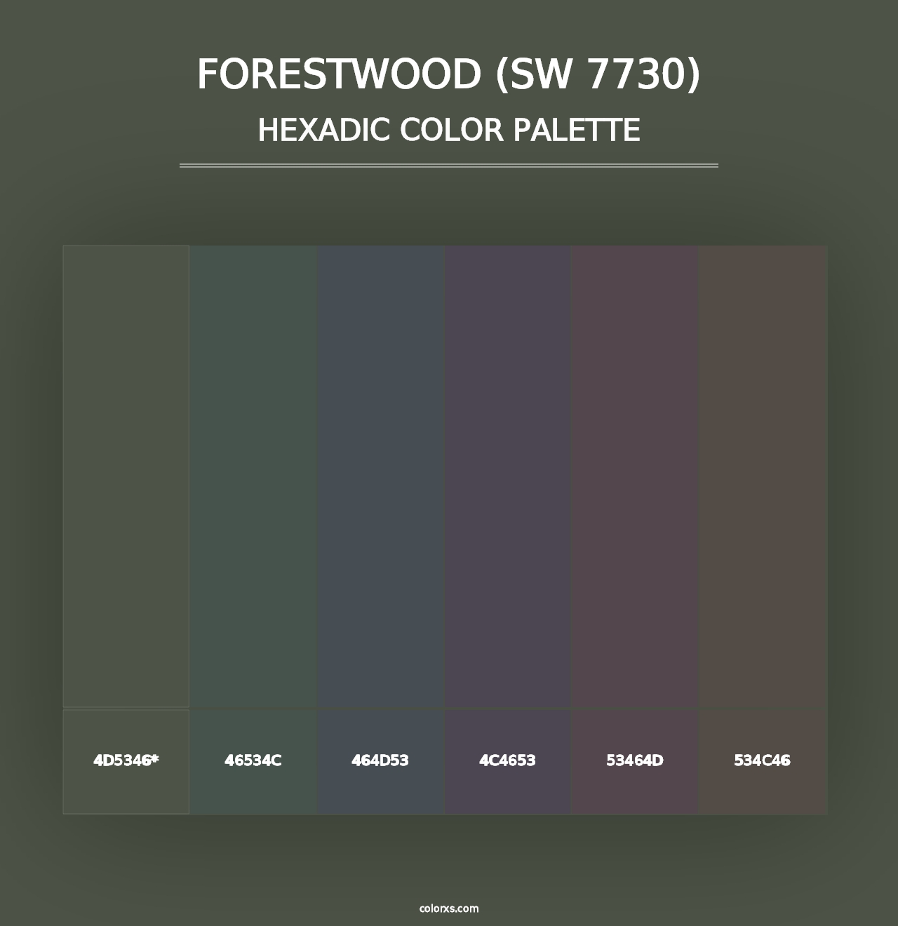 Forestwood (SW 7730) - Hexadic Color Palette