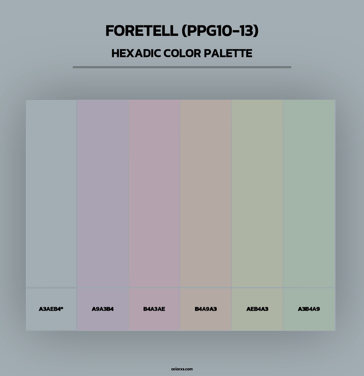 Foretell (PPG10-13) - Hexadic Color Palette