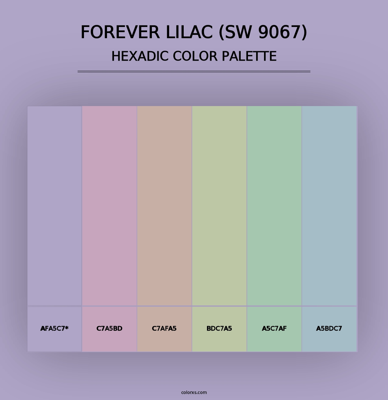 Forever Lilac (SW 9067) - Hexadic Color Palette