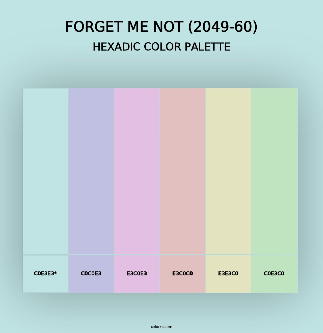 Forget Me Not (2049-60) - Hexadic Color Palette