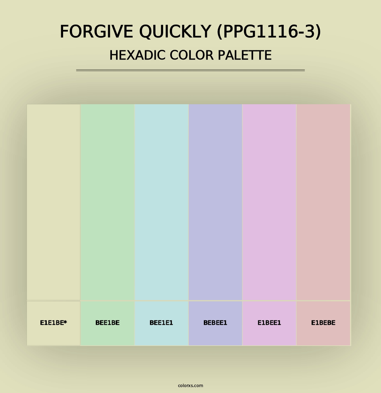 Forgive Quickly (PPG1116-3) - Hexadic Color Palette